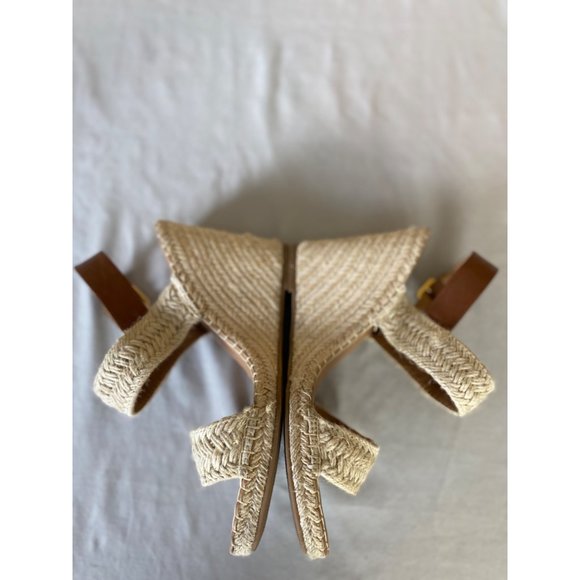 Steve Madden Tan Brown Wedge Ankle Strap Sandals Size 9 - Picture 3 of 9